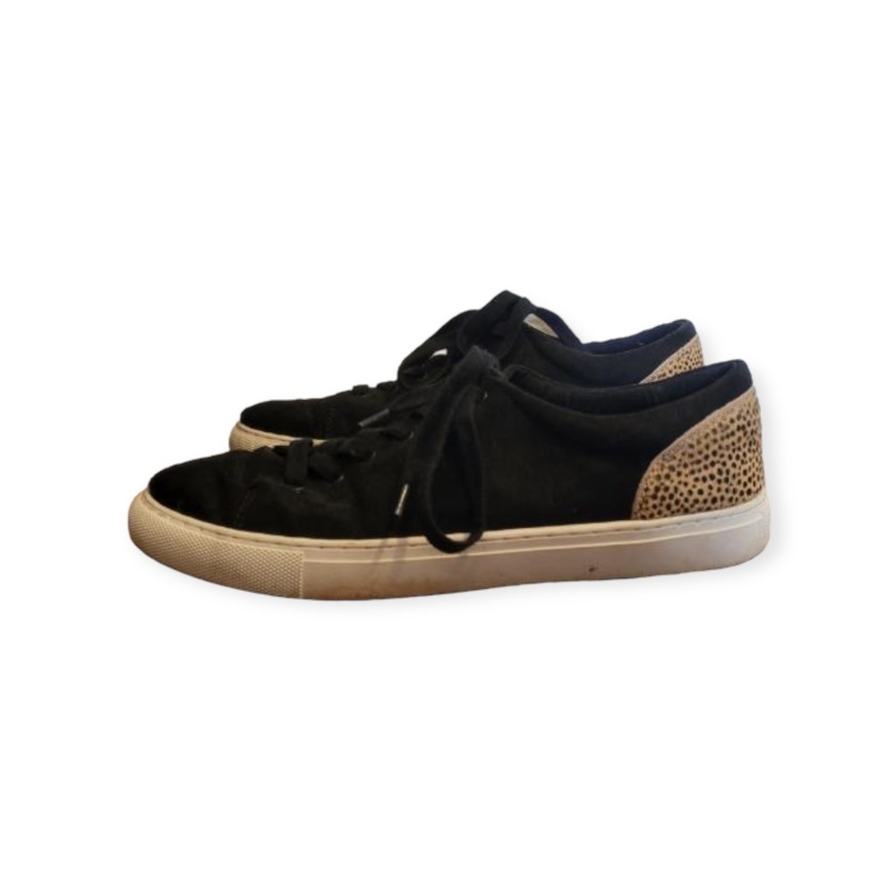 J.Crew sneakers black animal pattern lace up shoes Size 11